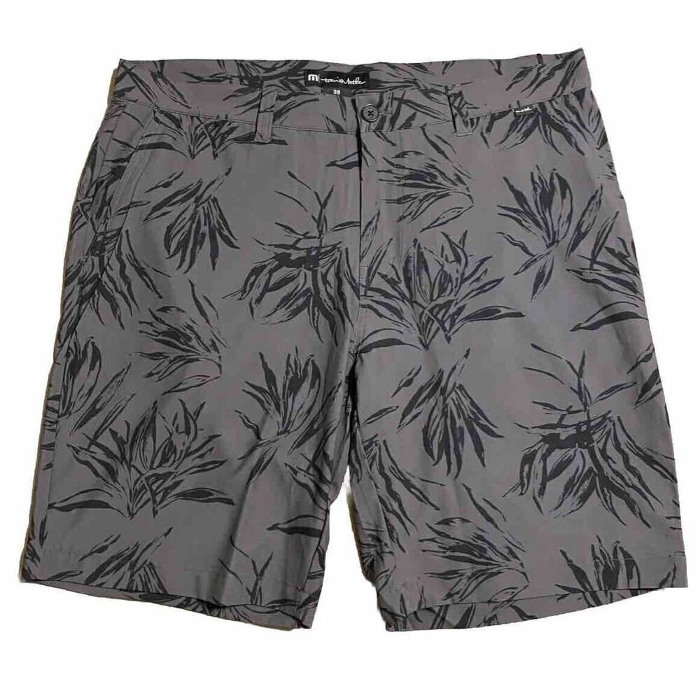 $90 Travis Matthews grey tropical short size 38